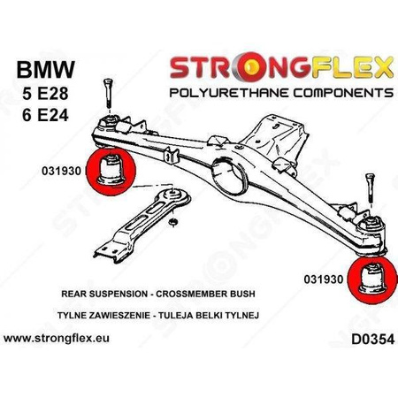 Rear crossmember bush