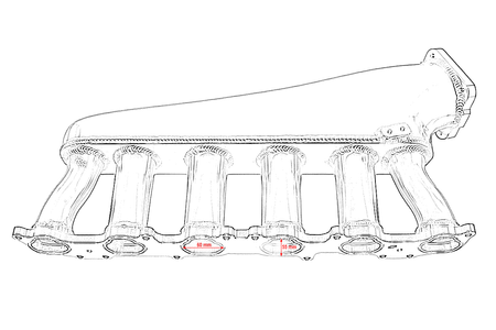Kolektor ssący Toyota Lexus 1FZ z przepustnicą i listwą paliwową