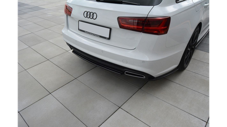 Splitter Audi A6 C7 Facelift Avant S-line Tył Środkowy Gloss Black