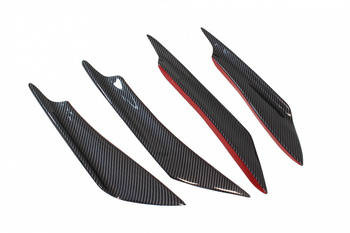 Front Bumper Splitter Fins Body Spoiler Canards 4pcs