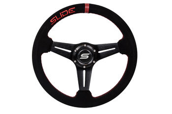 Steering wheel SLIDE 330mm offset:45mm Suede Red