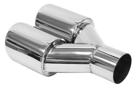 Exhaust Tip 80mmx2 enter 60mm Polished