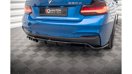 Splitter BMW 2 F22 M-Pack Tył Środkowy z Dyfuzorem Gloss Black