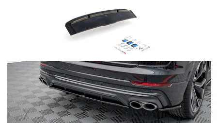 Splitter Audi SQ8 4M Rear Central with Diffuser Gloss Black