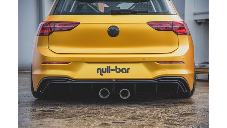 Diffuser Volkswagen Golf 8 Rear with exhaust R32 Look Gloss Black