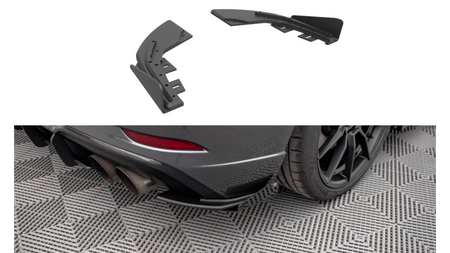 Splitter Audi S3 8V Facelift Rear Side Street Pro Black + Gloss Flaps