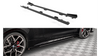 Street Pro Side Skirts Diffusers + Flaps BM 4 M-Pack G22 Black-Red + Gloss Flaps