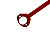 Rear upper strut bar Honda Civic VII EP2 EP3 Red