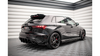 Splitter Audi RS3 8Y Rear Side Street Pro Black-Red + Gloss Flaps