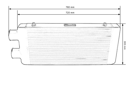 TurboWorks Intercooler 600x300x76 inlet 3" same side