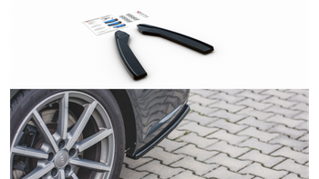 Splitter Audi A6 C7 Facelift S-Line Rear Side Gloss Black