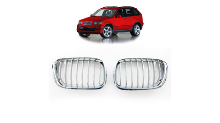 Grill BMW X5 E53 pojedyncze żeberka Chrome