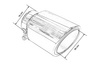 Exhaust Tip 89mm enter 76mm Polished