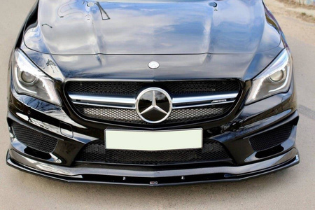 FRONT SPLITTER v.2 MERCEDES CLA 45 AMG C117 (PREFACE) - Gloss Black