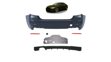 Bumper BMW 3 F30 Rear with Diffuser
