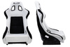 Fotel sportowy SLIDE KS2 Premium White & Black Welur Carbon