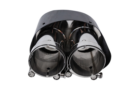 Exhaust Tip 190mmx2 enter 70mm Carbon Gloss Set