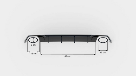 Diffuser Seat Leon Cupra I STII Facelift Rear Valance v.2 Gloss Black