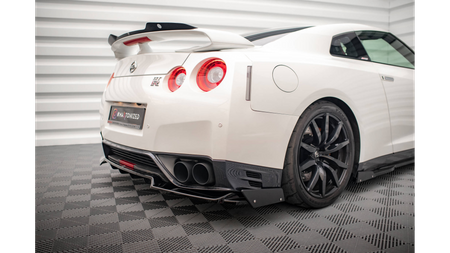 Splitter Nissan GTR R35 Facelift Tył Środkowy + flaps Gloss Black