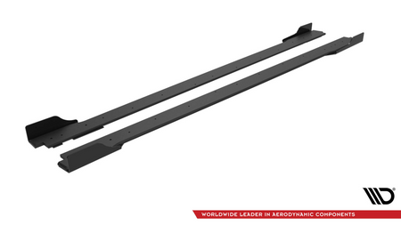 Side Skirts Hyundai Veloster N Mk2 Street Pro Black-Red + Gloss Flaps