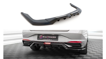 Central Rear Splitter (with vertical bars) Hyundai Elantra Mk7 Gloss Black