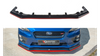 Splitter Subaru WRX STI Front v.3 Gloss Black + Red