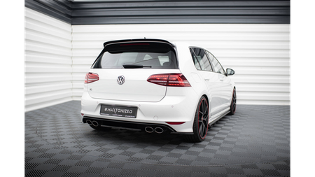 Splitter Volkswagen Golf 7 R Tył Środkowy z Dyfuzorem Gloss Black