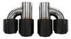 Exhaust Tip 101mmx2 enter 76mm Carbon Gloss Set