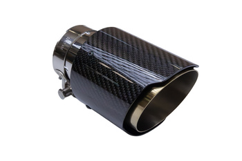Exhaust Tip 114mm enter 70mm Carbon Gloss