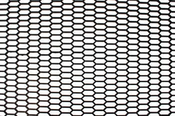 PU mesh grill Honey Comb Black 120x40cm 28x9mm