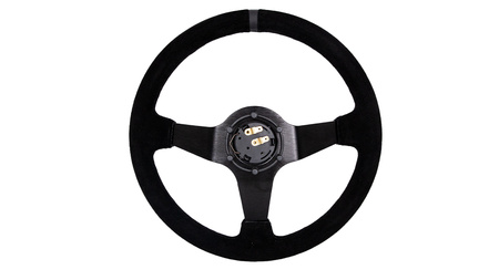 Steering wheel SLIDE 350mm offset:90mm Suede Black