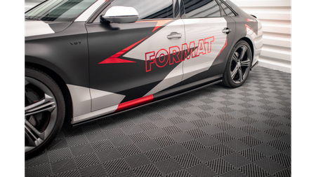 Diffuser Audi S8 D4 Side Skirts v.1 Gloss Black