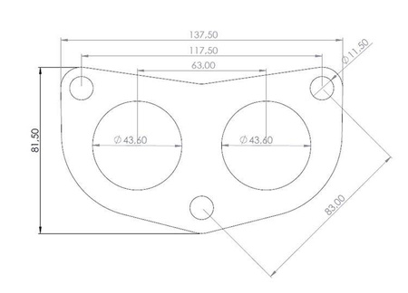 Exhaust gasket for Honda Civic D-Series TurboWorks