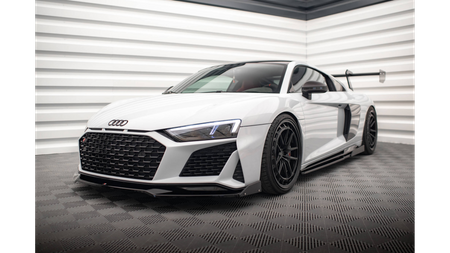 Splitter Audi R8 4S Facelift Front v.3 + flaps Gloss Black
