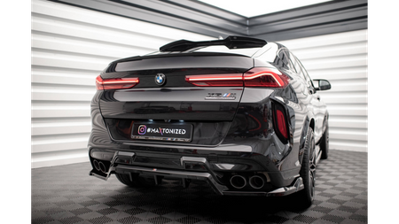 Splitter BMW X6 F86 M-Pack Rear Central with Diffuser Gloss Black