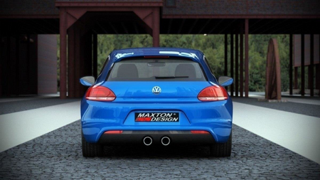 Diffuser Volkswagen Scirocco III R Rear Dual Tips Not primed