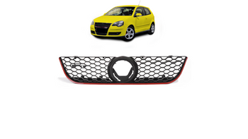 Grill Volkswagen POLO IV Facelift Red Strip USZKODZONY