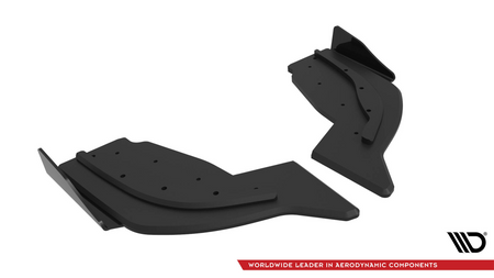 Splitter BMW 1 F40 M-Pack Rear Side Street Pro v.2 Black-Red + Gloss Flaps