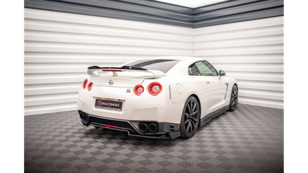 Splitter Nissan GTR R35 Facelift Tył Środkowy + flaps Gloss Black