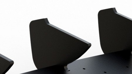 Diffuser Volkswagen Golf 8 Rear Racing Durability v.2 Black-Red