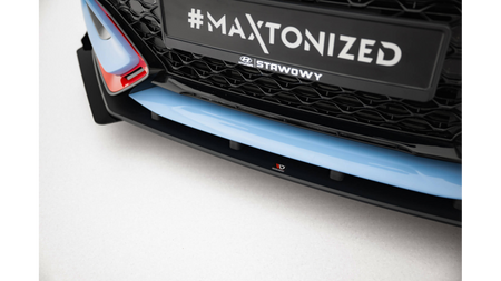 Splitter Hyundai Veloster N Mk2 Front Street Pro Black + Gloss Flaps