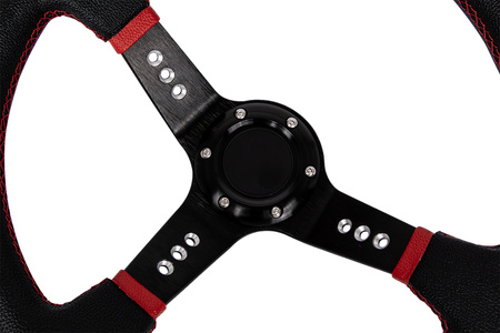 Steering wheel Pro 350mm offset:80mm Leather Black