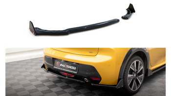 Splitter Peugeot 208 GT II Rear Side v.1 + Flaps Gloss Black