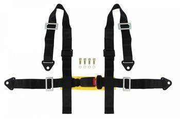 Racing seat belts 4p 2" Black - E4