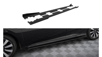 Diffuser Honda Civic X Side Skirts Street Pro Black-Red + Gloss Flaps