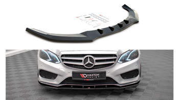 Front Splitter V.1 Mercedes-Benz E AMG-Line Sedan W212 Facelift Gloss Black