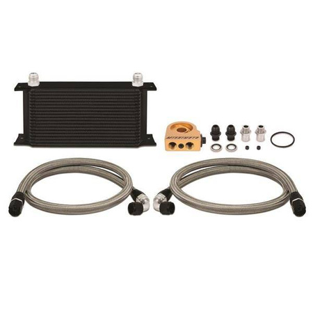 Mishimoto Oil Cooler Kit Universal Thermostatic 19 Row Black