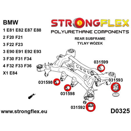 Rear subframe rear bush SPORT