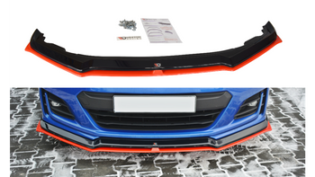 Splitter Subaru BRZ Facelift Front v.5 Gloss Black + Red