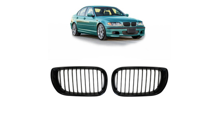 Grill BMW 3 E46 Facelift Compact Single Line Gloss Black